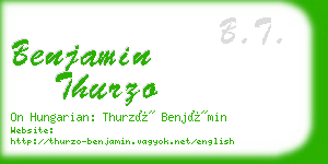 benjamin thurzo business card